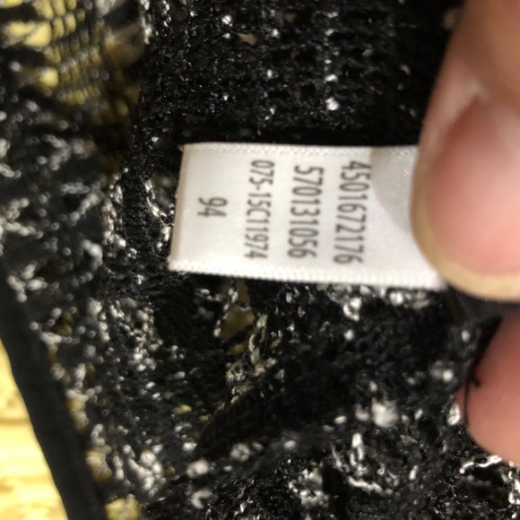 Chicos Black Crochet Duster Sequins Travelers Collection - Picture 5 of 5